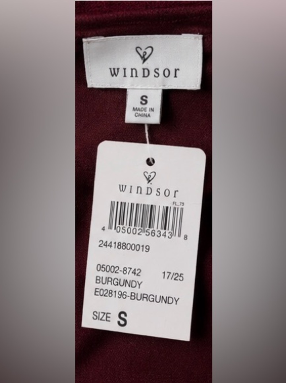 Windsor Fia Burgundy Velvet Corset Mermaid Formal Dress Size S NWT - Picture 16 of 16